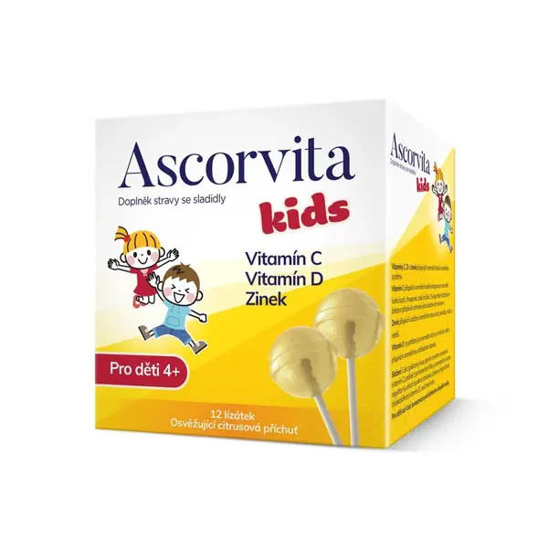 Ascorvita Kids lízátka pro děti 12 ks