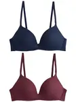 Next Podprsenka  námornícka modrá / vínovo červená