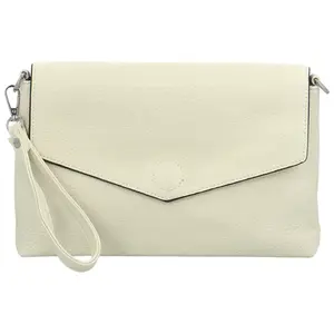Stylová dámská koženková crossbody kabelka Loren, krémová