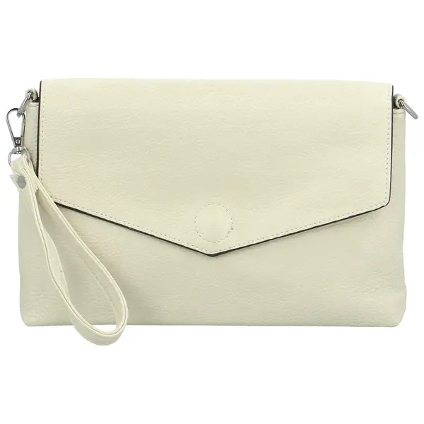 Stylová dámská koženková crossbody kabelka Loren, krémová