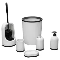 Sadena SADA KOUPELNOVÝCH DOPLŇKŮ černá, bílá