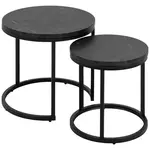 MID.YOU KONFERENČNÍ STOLEK, antracitová, kov, kompozitní dřevo, 45/45/40 cm