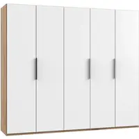 MID.YOU ŠATNÍ SKŘÍŇ S OTOČNÝMI DVEŘMI, bílá, barvy dubu, 250/216/58 cm