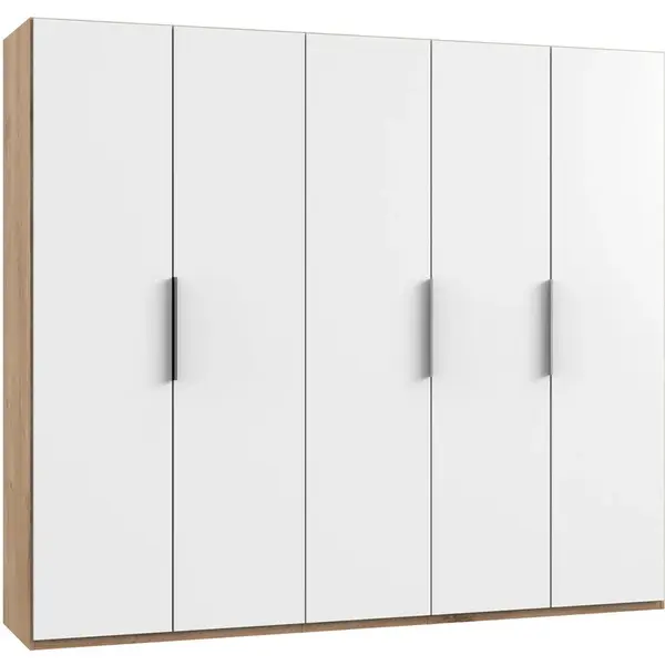 MID.YOU ŠATNÍ SKŘÍŇ S OTOČNÝMI DVEŘMI, bílá, barvy dubu, 250/216/58 cm