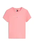 Tommy Jeans Plus Tričko  ružová / biela