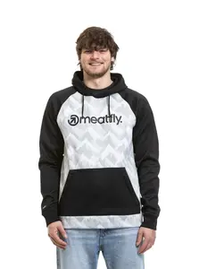 Meatfly pánská technická mikina Gravel White Mountains | Černá | Velikost XXL