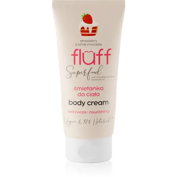 Fluff Superfood strawberry and White Chocolate tělový krém 150 ml