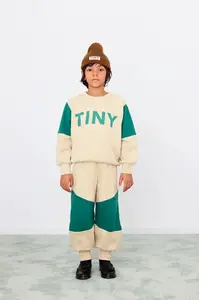 Tinycottons Dětská bavlněná mikina Tinycottons TINY COLOR BLOCK SWEATSHIRT
