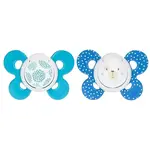 Chicco Dudlík Physio Comfort silikonový 6-16m chlapec - tečky/méďa 2 ks