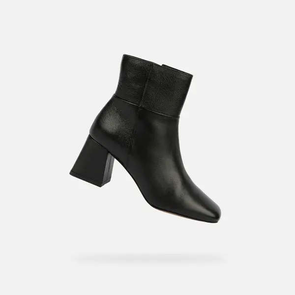 Black Women's Ankle Boots Geox Coronilla - Ladies