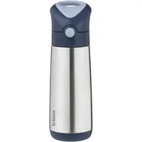 B.BOX MIDNIGHT 500 ML Dětská termoska s brčkem, stříbrná, velikost 500 ML