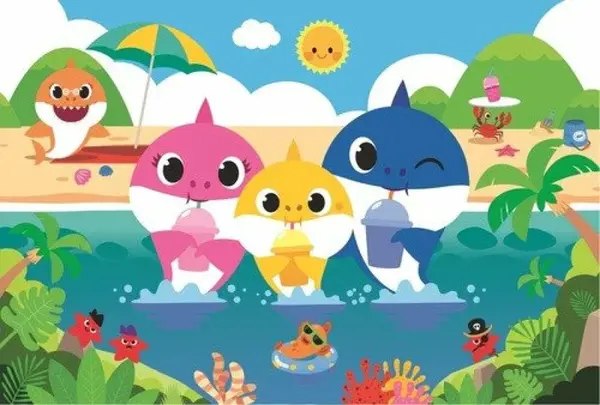 Puzzle Baby Shark s rodinou na dovolené 60 dílků