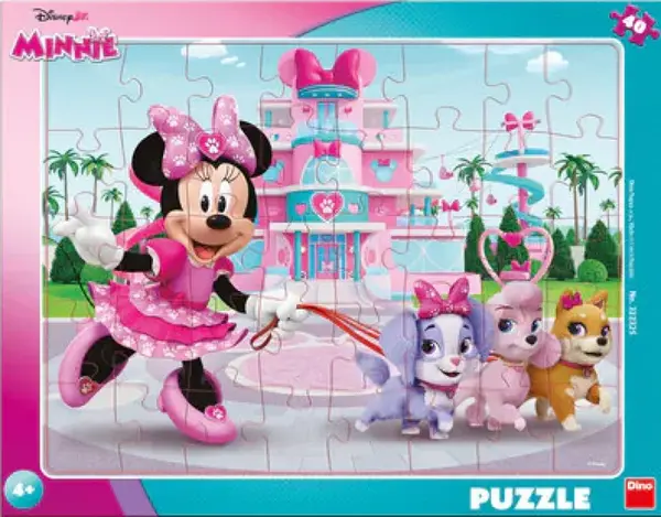 Puzzle Minnie: S pejsky 40 dílků deskové