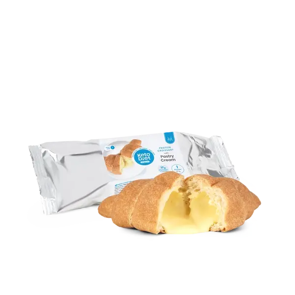 KetoDiet Proteinový croissant s pudinkovou náplní (1 ks - 1 porce)