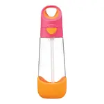 B.BOX Lahev na pití s brčkem 600 ml - růžová/oranžová