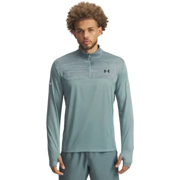 Under Armour TECH UTILITY 1/4 ZIP Pánska mikina, svetlo zelená, veľkosť M