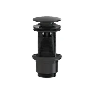 Výpusť k umývadlu 5/4 SAT čierna matná plast skracovateľný click clack SATAUCCX8