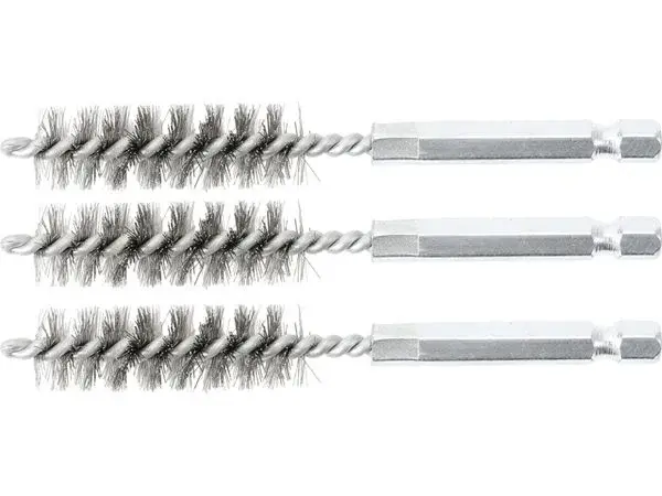 Sady kartáčů na vrtačku, různé průměry, ocelové, 3 ks - BGS technic Velikost: 13 mm