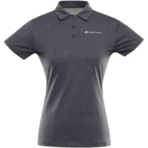 ALPINE PRO COOWELA Dámské triko s límečkem, tmavě šedá, velikost