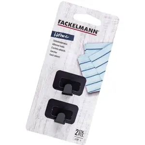 Háčky obdélník 4x2,5cm inox black 61287