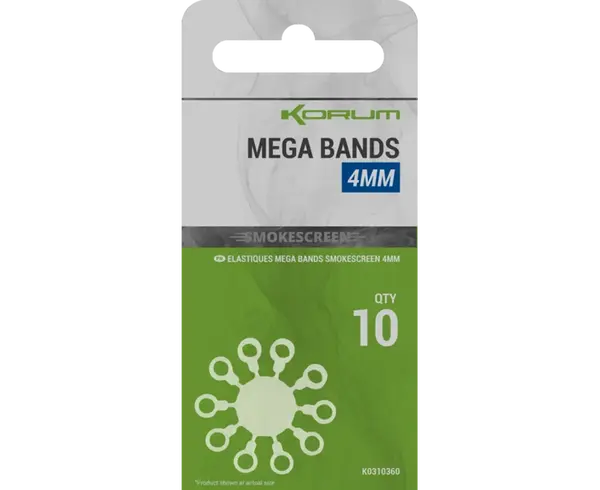 Korum kroužky smokescreen mega bands - 4 mm