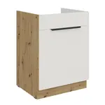 Spodní skříňka pod dřez Aria 60 ZL 1S BB - Premium Box Barva korpusu: Dub artisan, Barva dvířek: WH - Crystal white AFM
