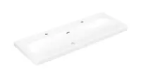 Villeroy & Boch Skyla - Umývadlo 120x46 cm, s prepadom, 2 otvory na batériu, CeramicPlus, Stone White 5A51C4RW
