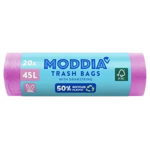 MODDIA Odpadkové pytle se zatahovací páskou 20 x 45 l