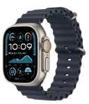 APPLE Watch Ultra 2 (2024) 49mm, Přírodní titan s námořnicky modrým oceánským řemínkem