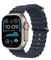 APPLE Watch Ultra 2 (2024) 49mm, Přírodní titan s námořnicky modrým oceánským řemínkem
