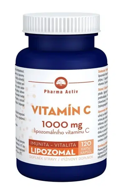 PHARMA ACTIV Lipozomal Vitamín C 1000 mg 120 kapslí