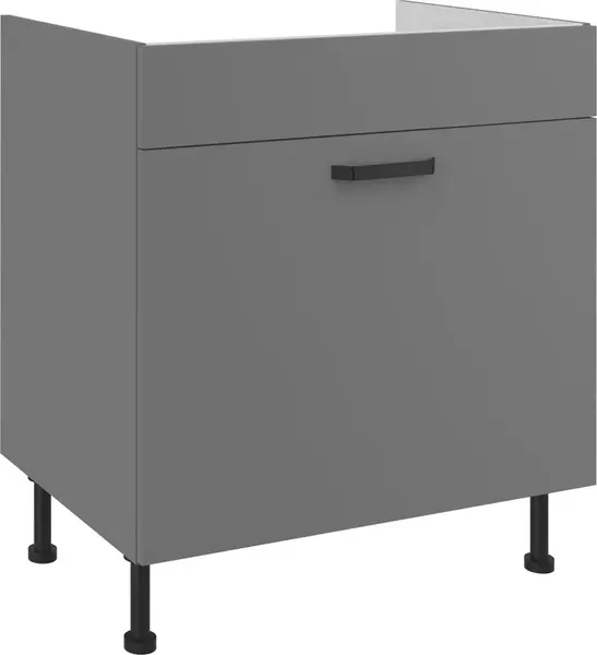 Spodní skříňka pod dřez Nessa 80 ZL 1S BB - Premium Box Barva korpusu: Antracit, Barva dvířek: Antracit