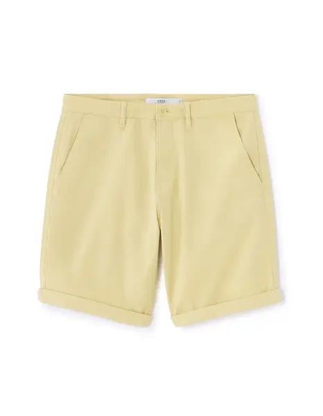 Pánské žluté chino kraťasy Celio