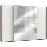 MID.YOU SKŘÍŇ S POSOUVACÍMI DVEŘMI, bílá, barvy dubu, 300/216/65 cm