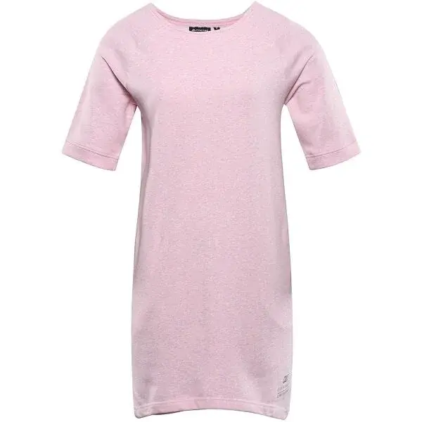 ALPINE PRO MOLEDA Dámské bavlněné šaty, růžová, velikost