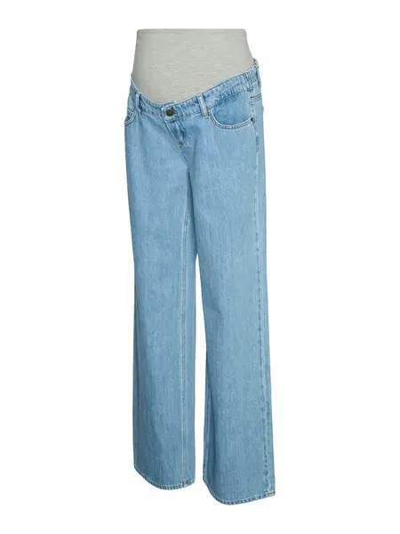 MAMALICIOUS Džínsy 'MLSydney'  modrá denim / sivá melírovaná