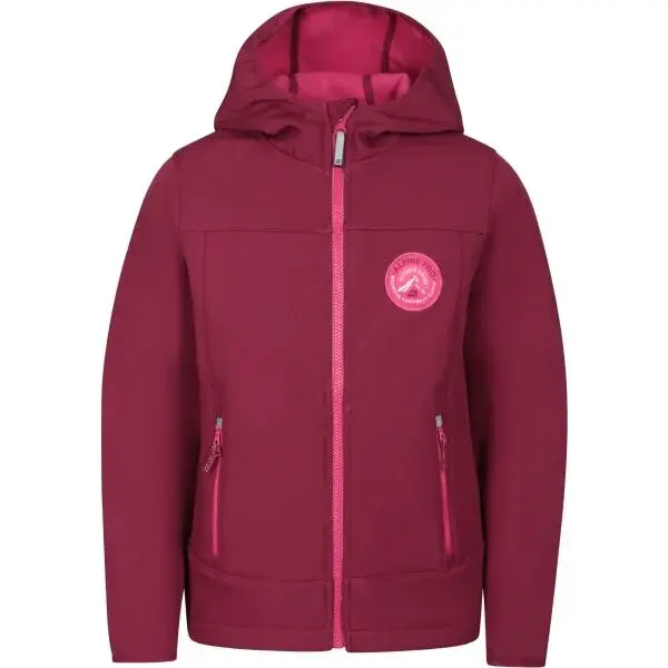 ALPINE PRO OMANO Detská softshellová bunda, fialová, veľkosť 152-158