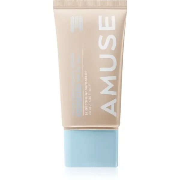 AMUSE Beige Tone-Up 365 Vegan Sunscreen tónovací opaľovací fluid pre zjednotenie farebného tónu pleti SPF 50+ 40 ml