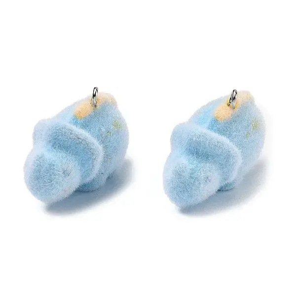 Flocking Opaque Resin Pendants