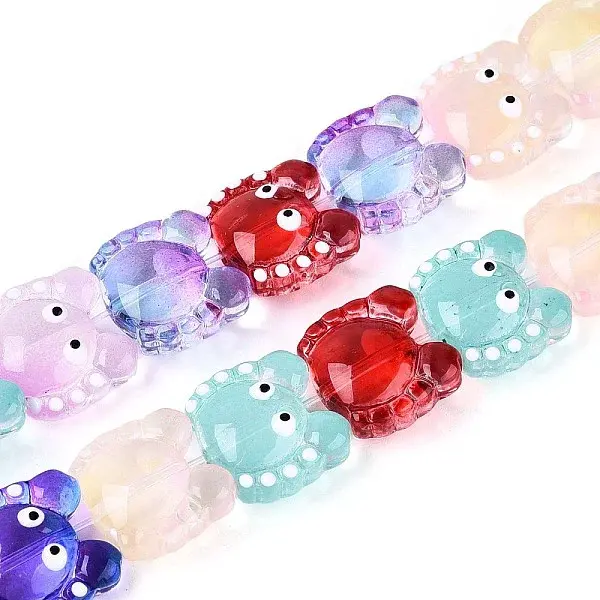 Half Baking Paint Transparent Glass Enamel Beads Strands