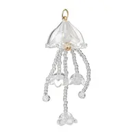 Glass Seed Baeded Jellyfish Big Pendants