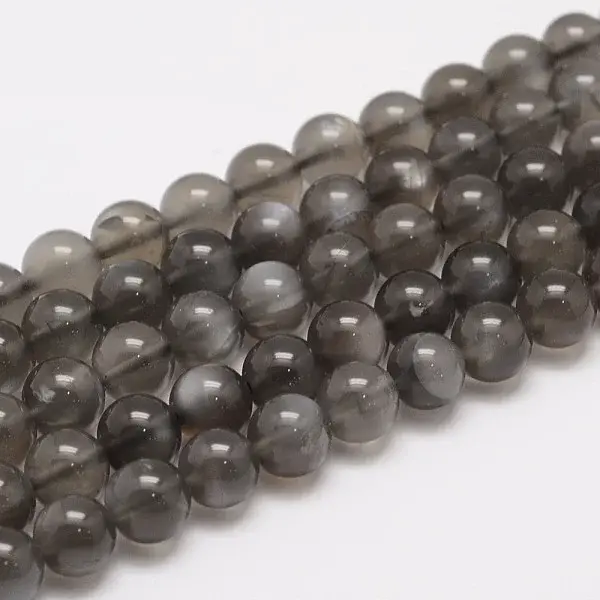 Natural Black Moonstone Beads Strands