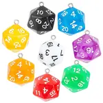 16Pcs 8 Style Transparent Acrylic Pendants