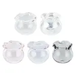 10Pcs 5 Colors Handmade Blown Glass Flower Beads