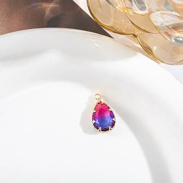 Brass Artificial Crystal Pendants