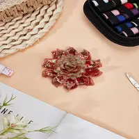 2Pcs 3D Flower Sequin Embroidery Sew on Cloth Patches
