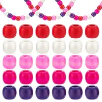 550Pcs 5 Colors Wood European Beads