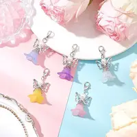 5Pcs 5 Colors Glass Pearl Beads & Acrylic Pendant Decorations