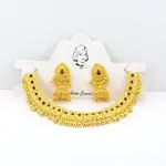 Teardrop Ethnic Style Alloy Rhinestone Bib Necklaces & Dangle Earrings Sets