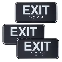 3Pcs Acrylic Exit Indication Public Signs